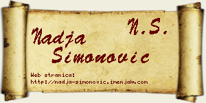 Nadja Simonović vizit kartica
